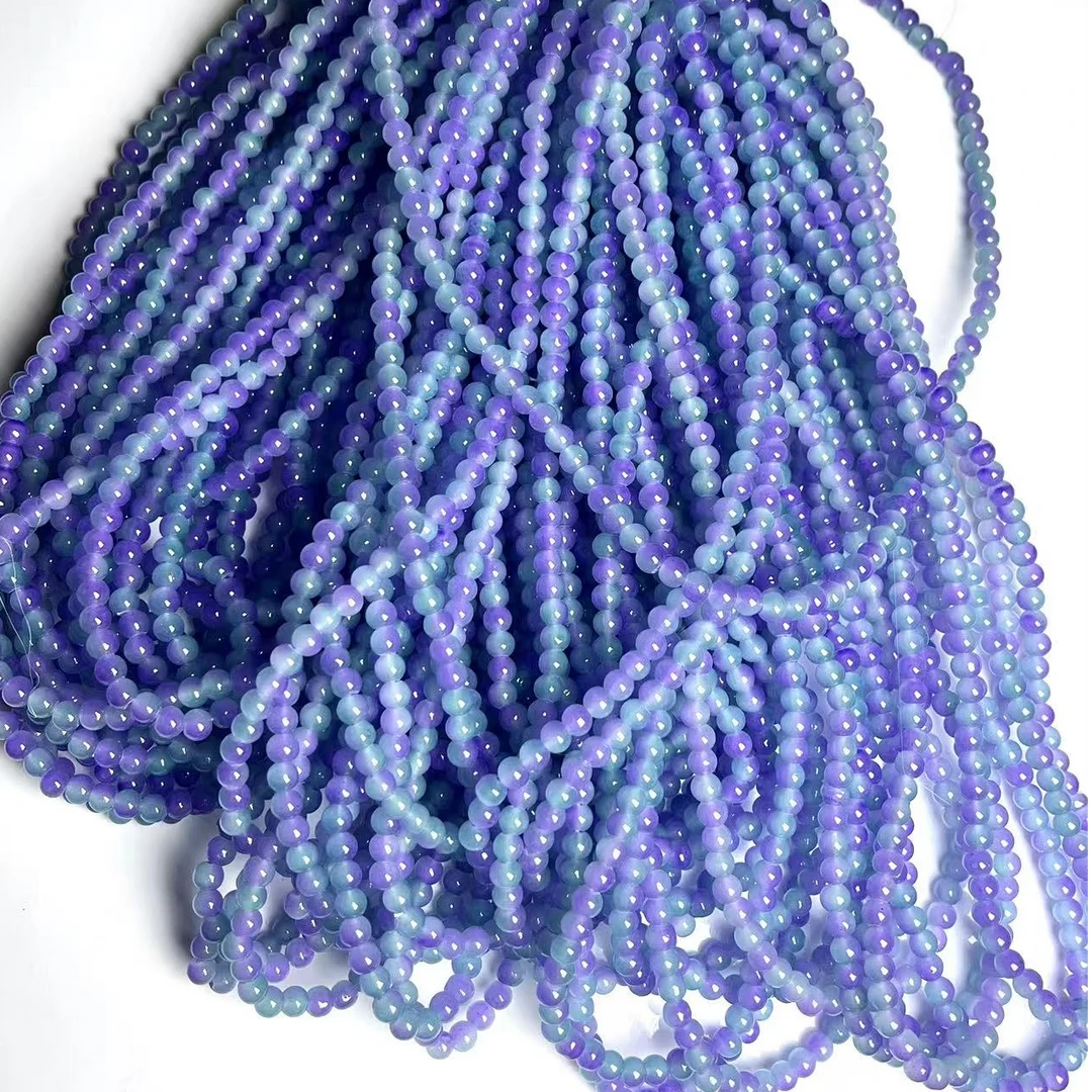 ZBG0322 紫蓝琉璃双色手串（天然珠宝多样性发其一）