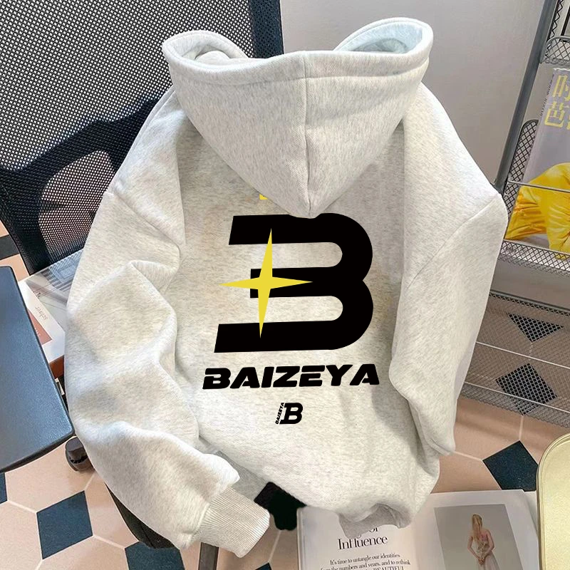 国潮高街字母印花连帽卫衣重磅情侣装ins休闲秋冬季宽松上衣男