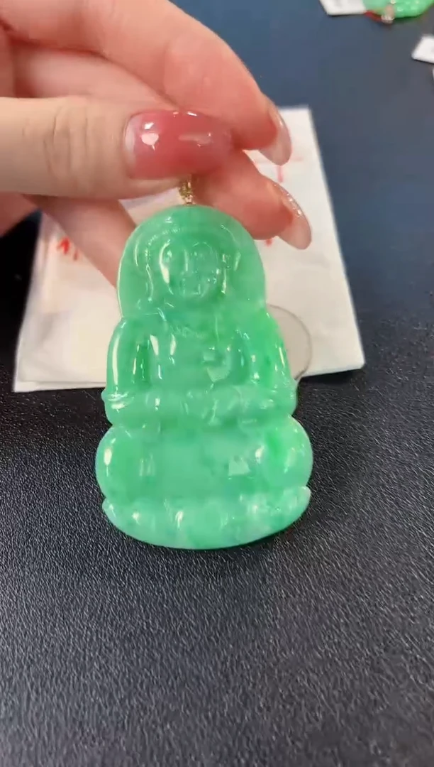 【闪购商品】翡翠颈饰18K金镶嵌缅料A货/支持复检/一件