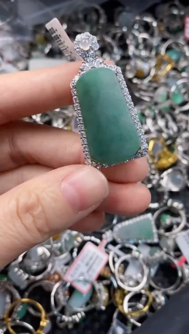 银S925镶嵌戒指翡翠11             4