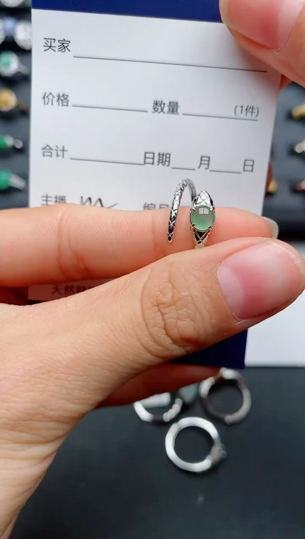 【闪购商品】翡翠戒指银S925镶嵌............