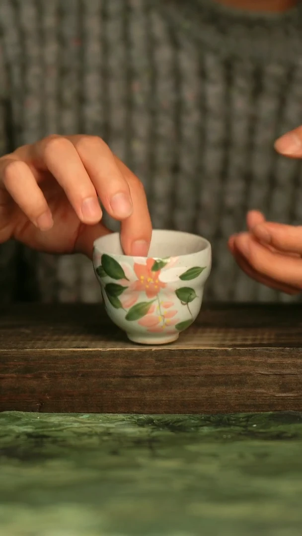 陶瓷青诗集手工手绘瓷器