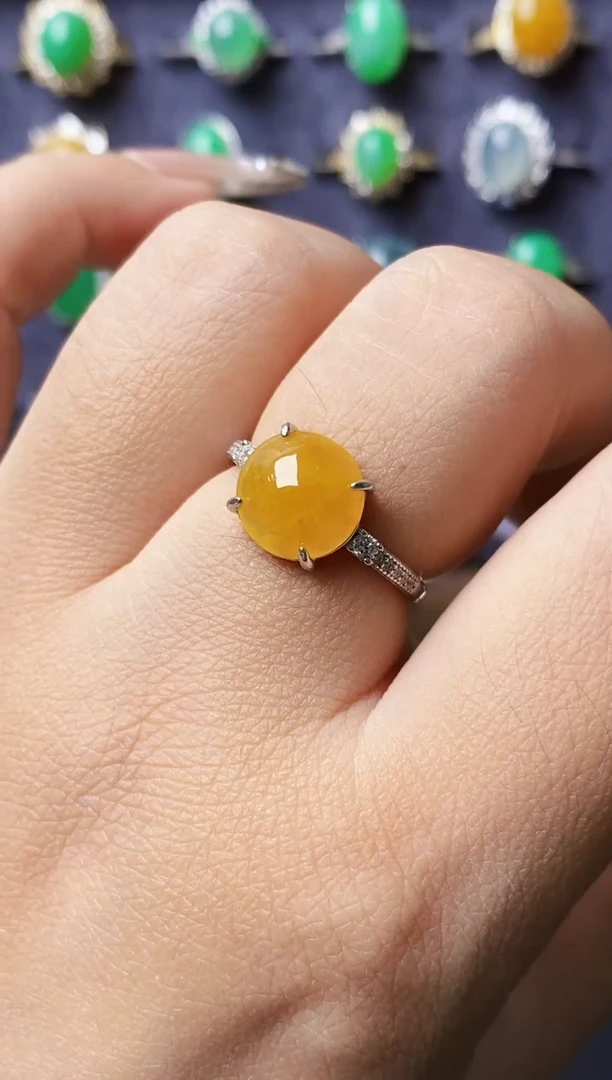 银S925镶嵌戒指翡翠0566