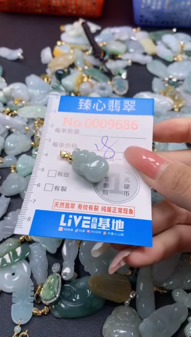 翡翠未镶嵌颈饰9686