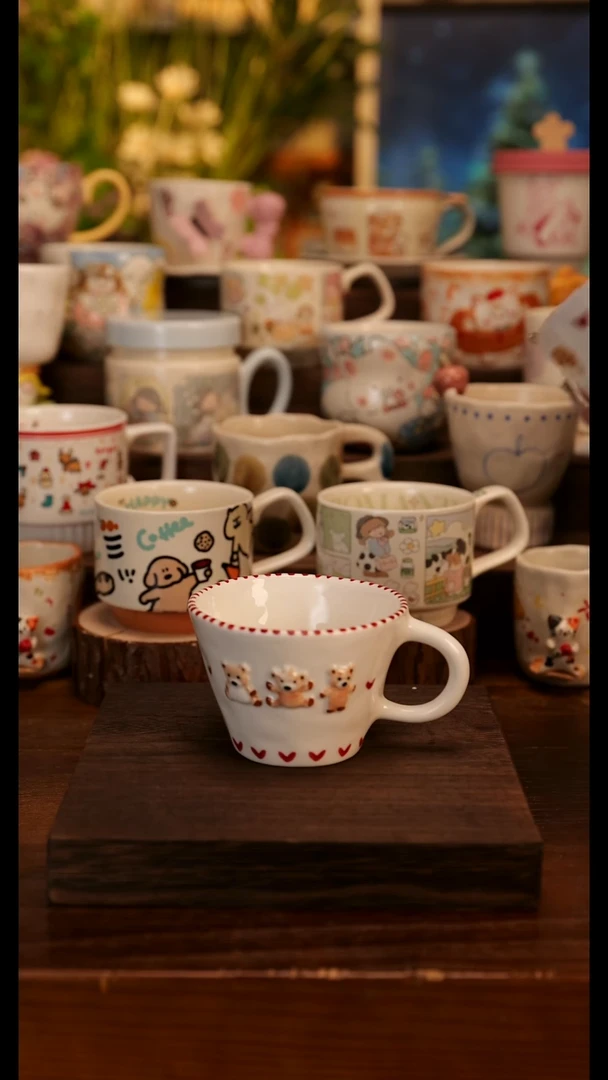 陶瓷手柄款小熊咖啡杯