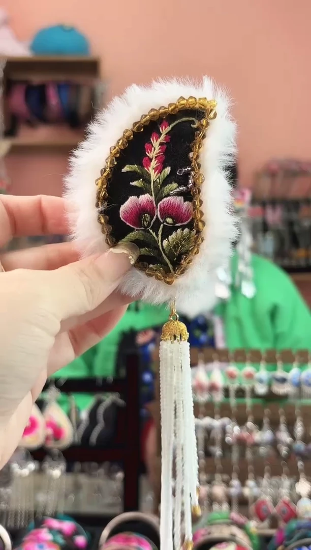 织绣艺枝独绣手工饰品221