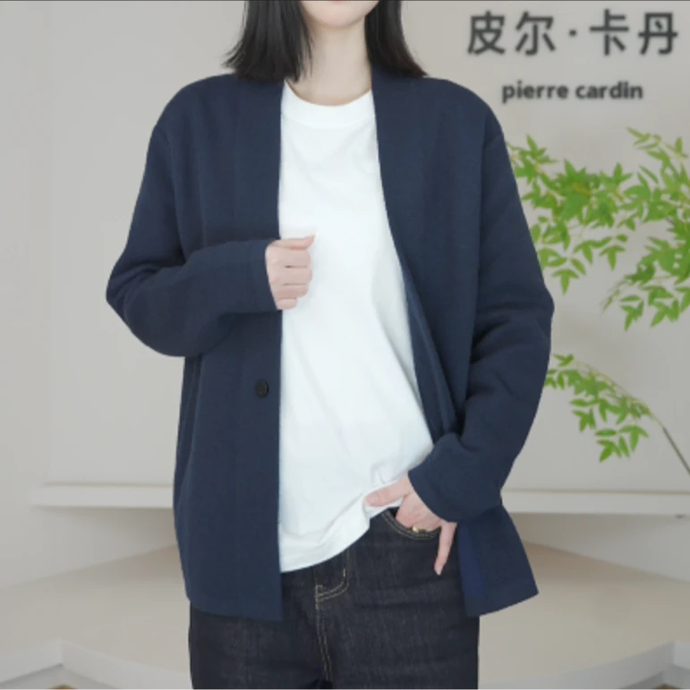 【不起球】精纺羊毛皮尔卡丹男士针织开衫外套上衣662