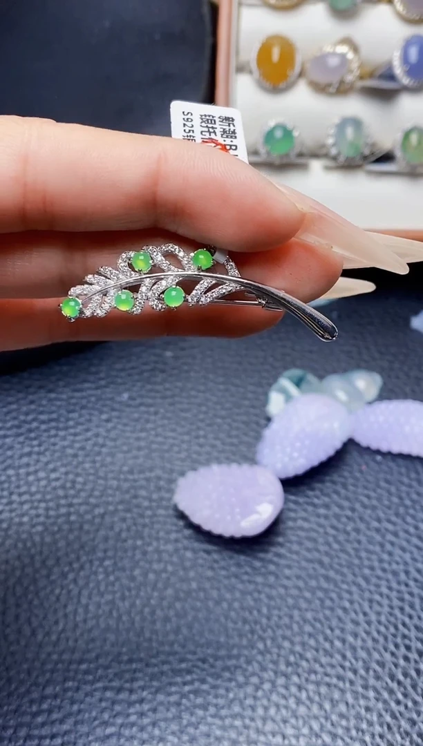 银S925镶嵌戒指翡翠2256