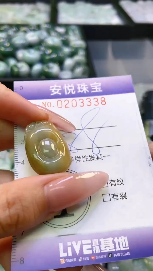 翡翠挂件未镶嵌闪购0203338