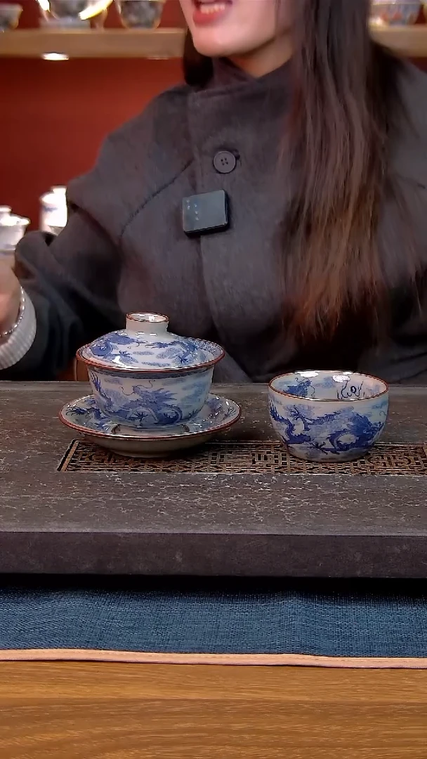 简装家用款2件套 老陶泥开片纹陶瓷茶具