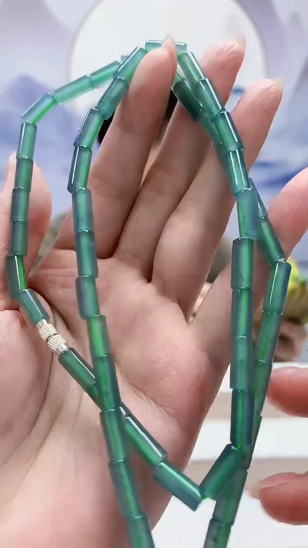 未镶嵌定制翡翠4917MM-毛货珠链43
