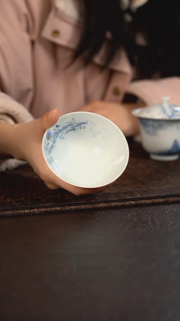 【闪购商品】杯773HLX陶瓷鱼群大鸡心杯
