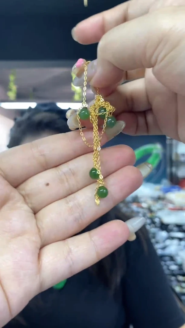 项链银S925镶嵌和田玉多样性发其一颜色微差