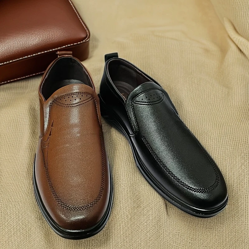 男鞋B8125男士真皮商务休闲懒人一脚蹬皮鞋舒适软底