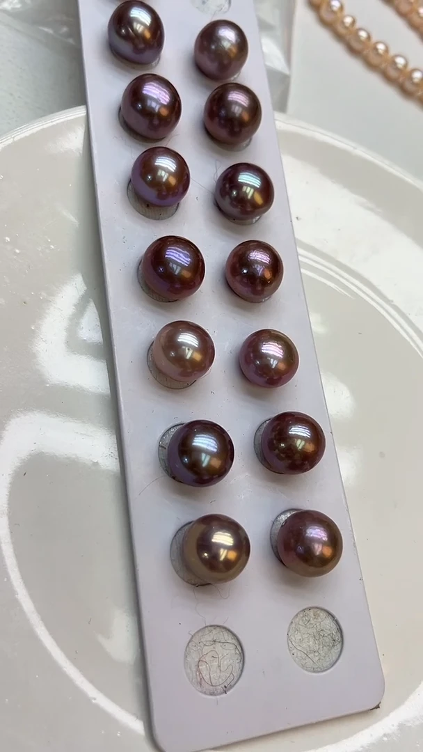 未镶嵌裸珠淡水珍珠紫色系13mm裸珠(多样性发一）