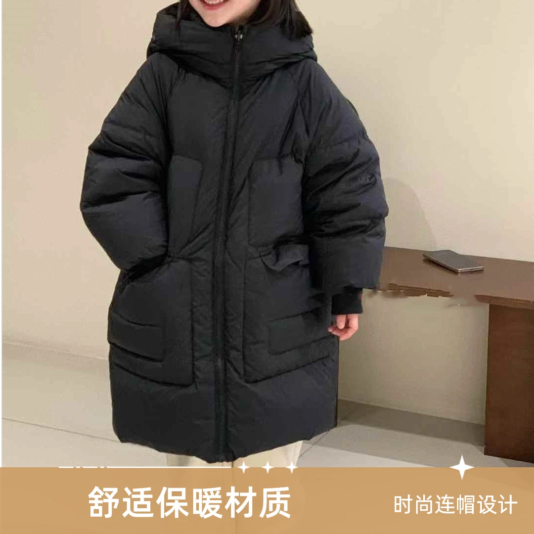 中大童2024冬季山022新款90白鸭·气质时髦高定洋气女宝羽绒服