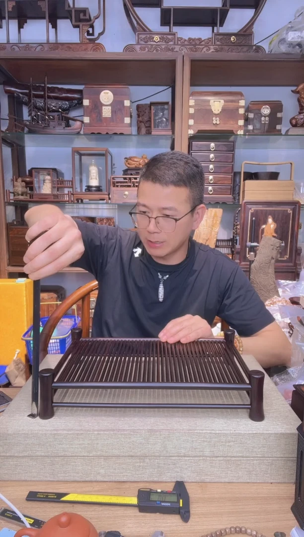 乌木类书架215大叶紫檀大滤水架  库存