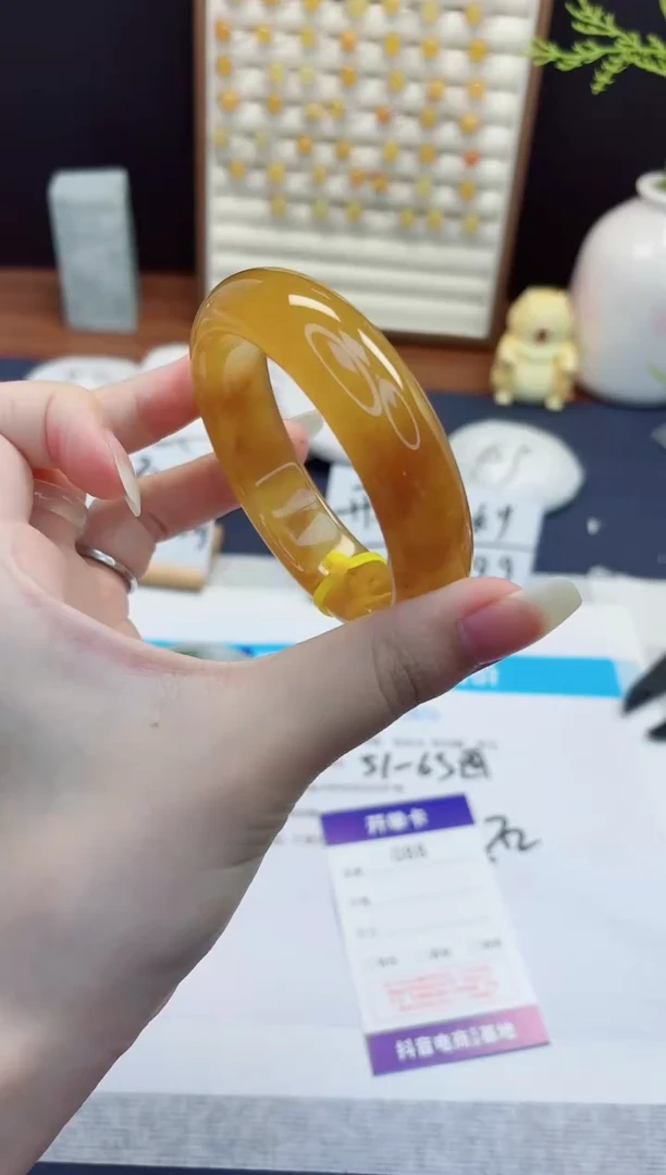 石英质玉手镯未镶嵌88-财气镯-圈口59