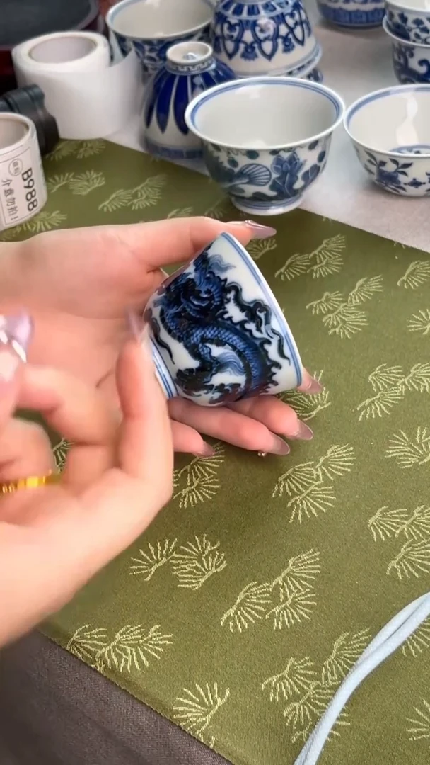 瓷片景德镇毛仔柴窑杯