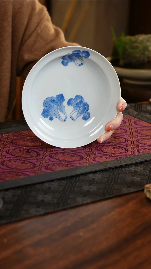 【闪购商品】杯子青源器语白菜拌面盘