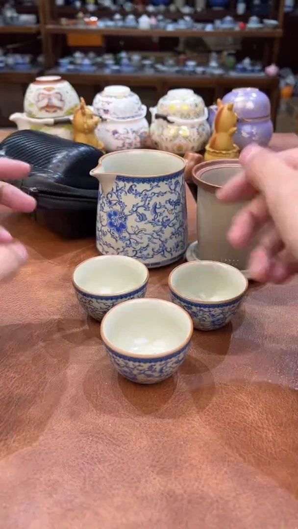 真的很便宜会开片的旅行茶具