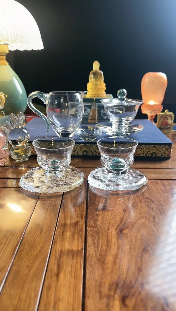 八件套水晶盖碗套装