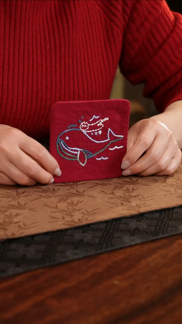 【闪购商品】织绣正方形杯垫小号C款鲸鱼