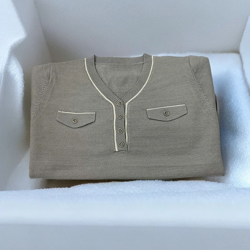 96【鸭蛋绿小香风】2024新款洋气时尚针织衫