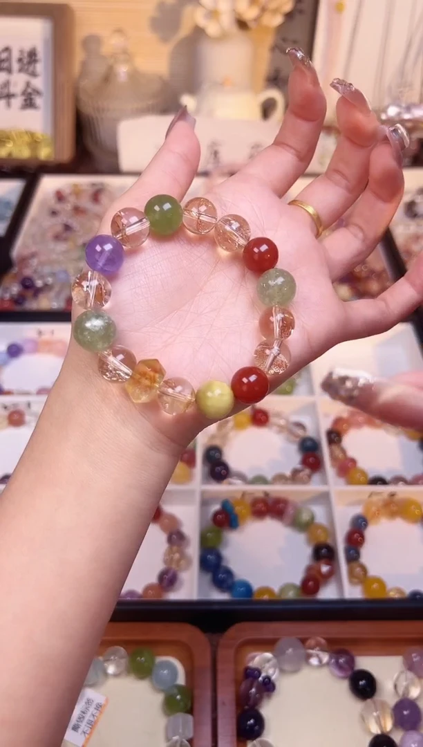 未镶嵌手串水晶圣诞限定款金芒