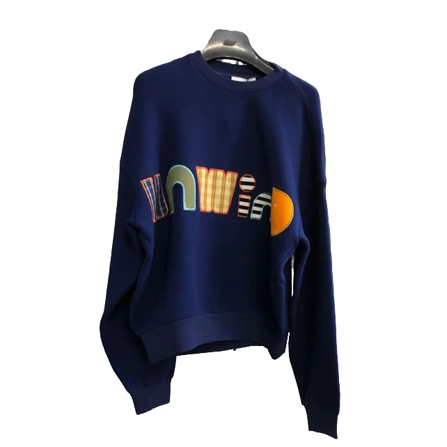 SHORT SENTENCE 短句  25秋冬新品圆领卫衣蓝色常规款休闲百搭