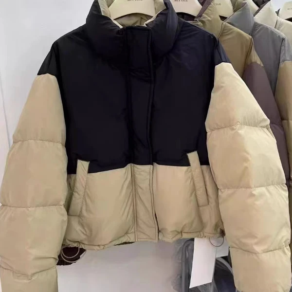 【耿老板1196#P】撞色精致短款显高面包服保暖战袍安心绒服