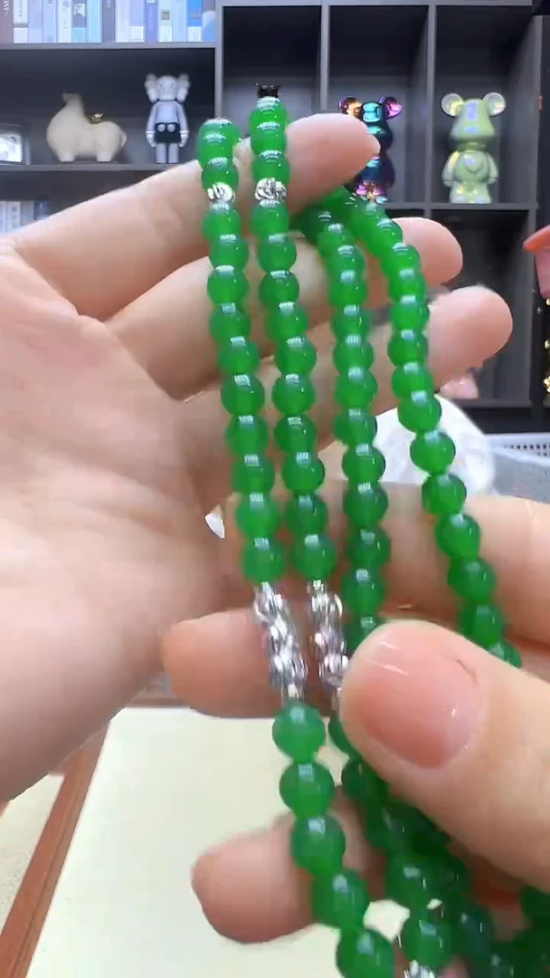 翡翠银S925镶嵌颈饰丹丹diy劲饰6mm万能链