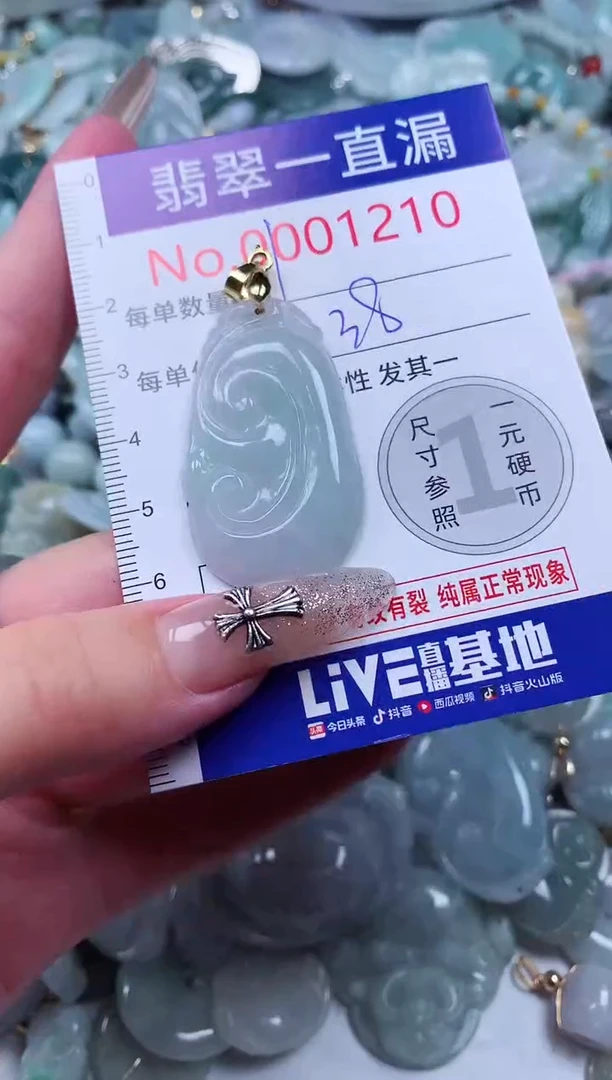 翡翠未镶嵌吊坠(不含链)1210