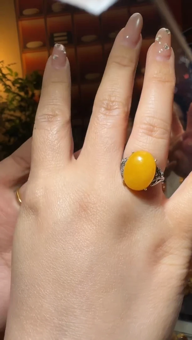 蜜蜡颈饰银S925镶嵌234天然蜜蜡珠宝奇石全都保真