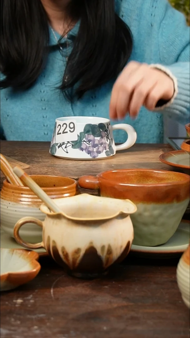盘高颜值粗陶餐具限时抢购