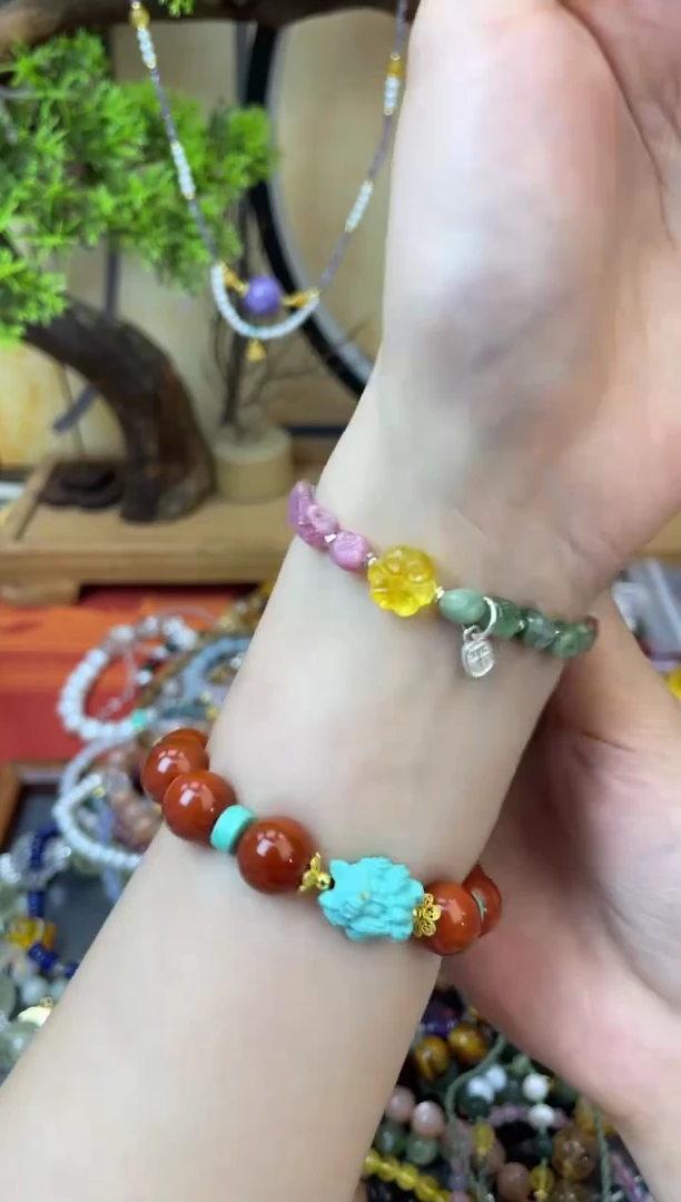 【闪购商品】碧玺手链银S925镶嵌335手串