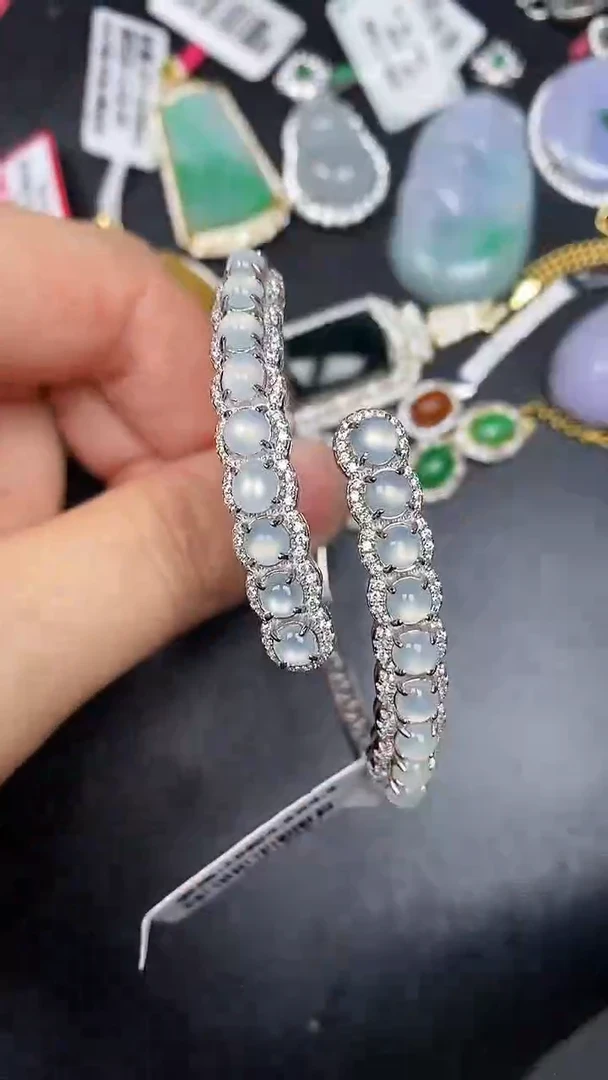 银S925镶嵌戒指翡翠3700