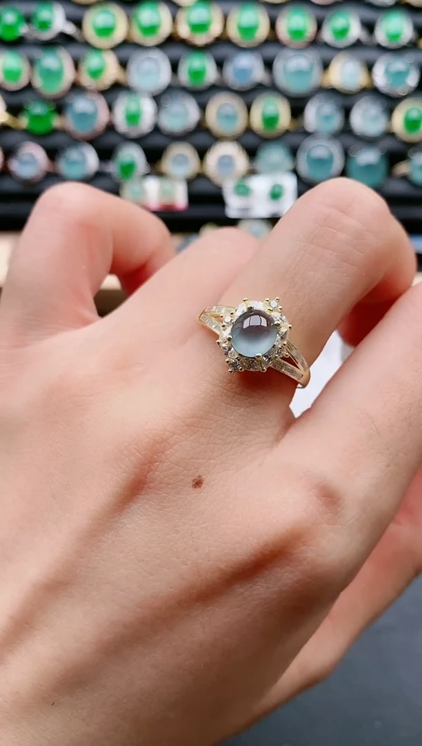 【闪购商品】翡翠戒指银S925镶嵌111111111111