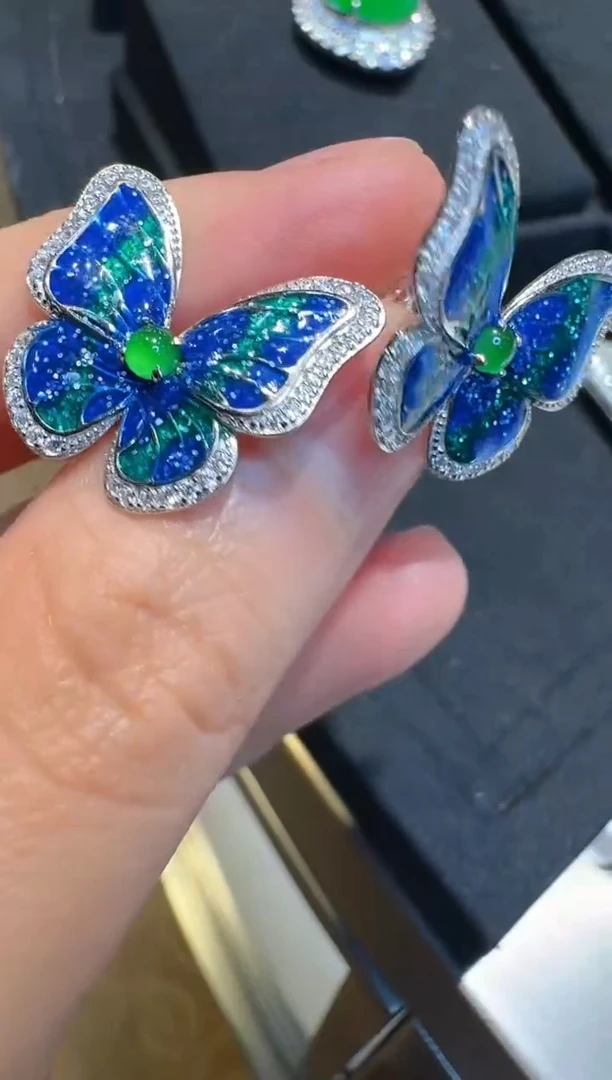 翡翠银S925镶嵌耳饰多样性团购发一件