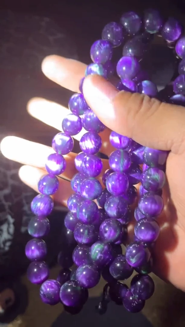 未镶嵌颈饰蜜蜡紫色项链一件