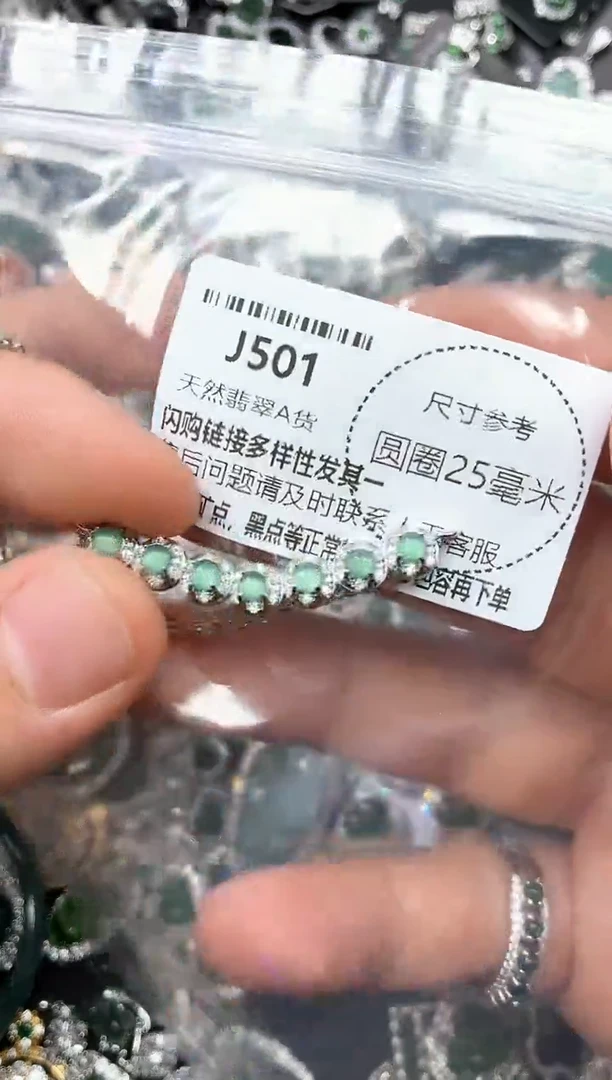 翡翠未镶嵌颈饰J501锁骨链