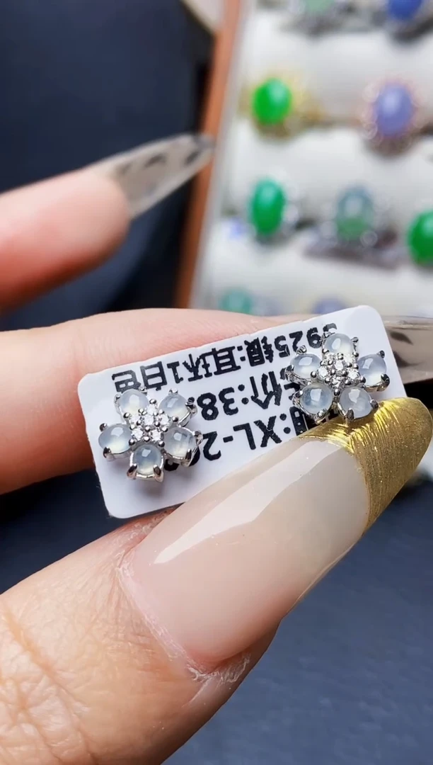 银S925镶嵌戒指翡翠5563