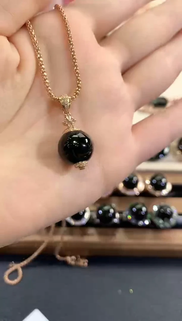 吊坠(不含链)18K金镶嵌翡翠b42