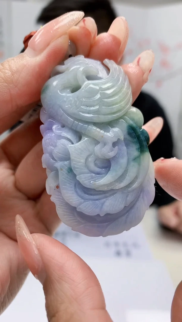 【闪购商品】定制翡翠未镶嵌5152MM-毛货挂件106