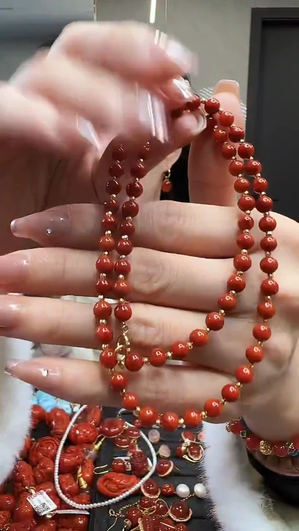 未镶嵌项链南红玛瑙5mm/45cm/原矿