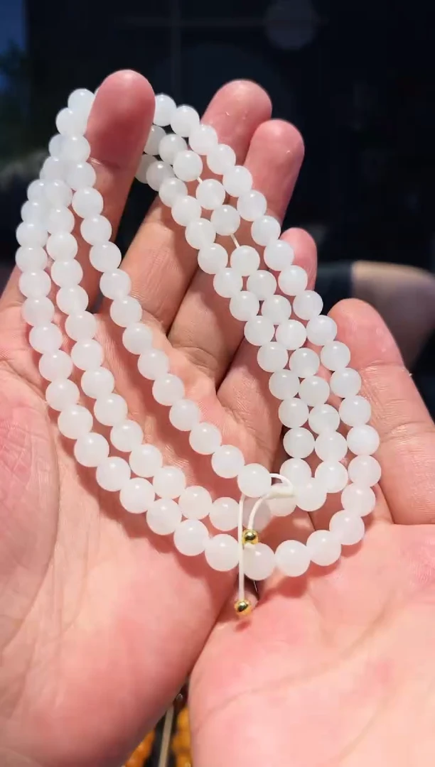 手串未镶嵌和田玉8+精圆108