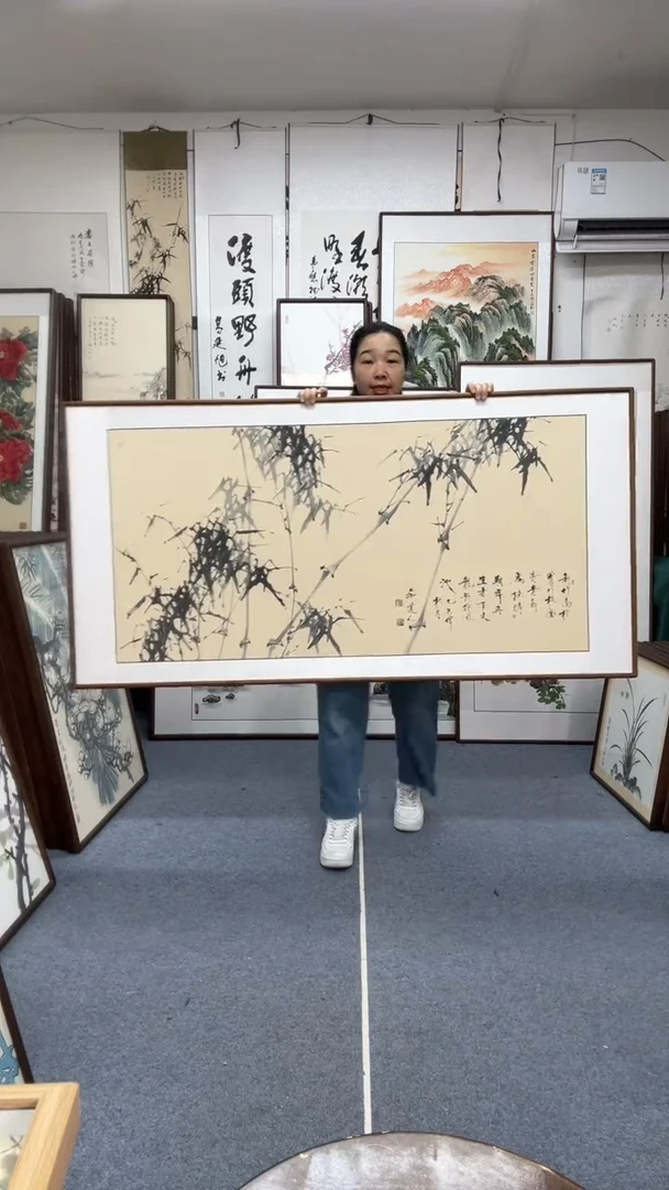 国画尺寸582*162实木画框京东包邮手绘