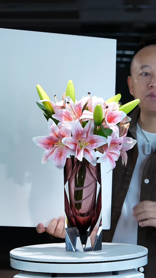 手工艺品琉璃紫罗兰花器