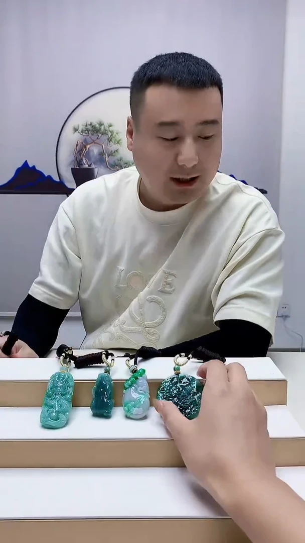 未镶嵌定制翡翠海****ʸ4898MM-毛货挂件