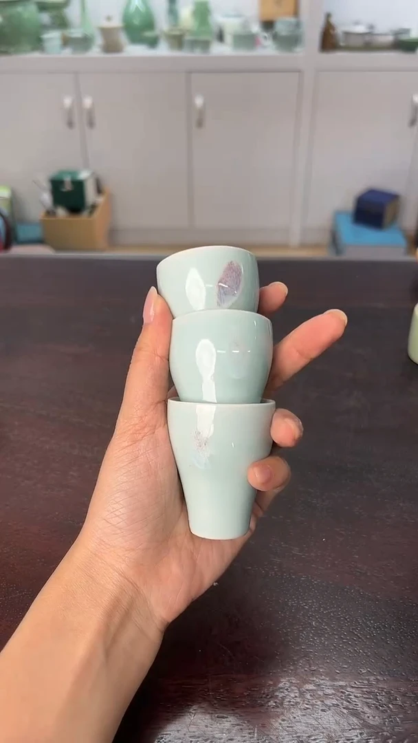 龙泉云间青瓷小米茶器